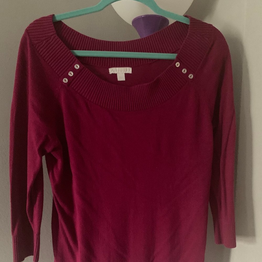 Pink New York and Coompnay ribbed sweater